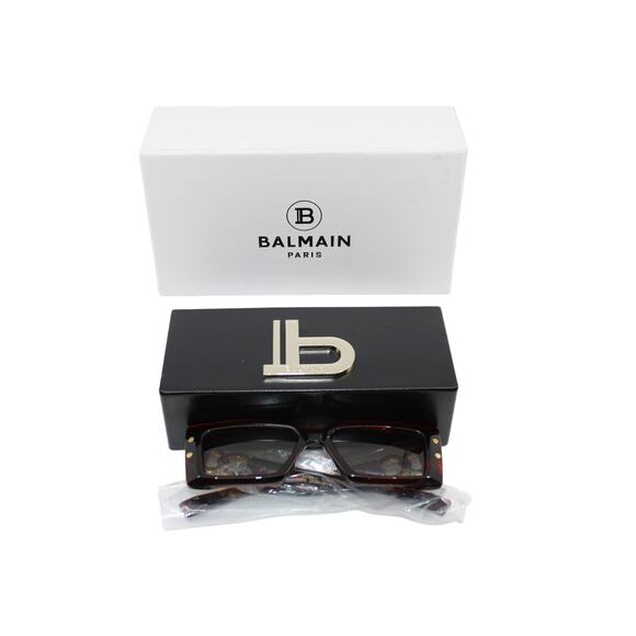B50 New in Box BALMAIN Imperial BPS-145B-53 Red Gold Cat 3 Sunglasses Japan